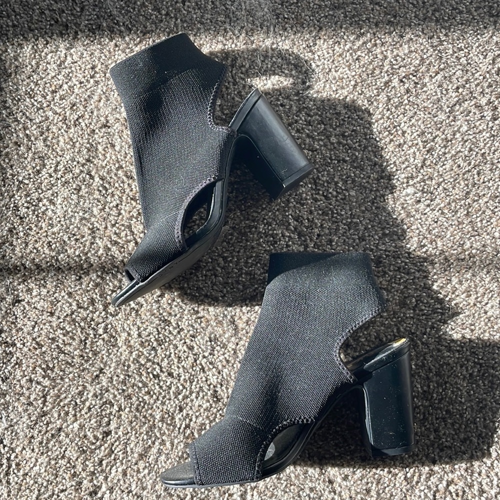 DKNY Black Open Toe Boots
